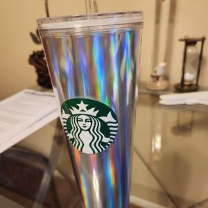 Starbucks Iridescent Tumbler with Logo NWOT 24 OZ